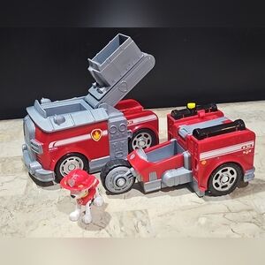 Spin Master Paw Patrol Transforming Firetruck‎ & Motorcycle RARE Excellent